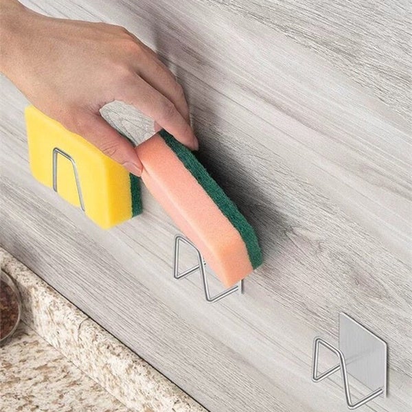 Frendorf | 2er-Pack: Küchen Edelstahl Spüle Schwamm Halter