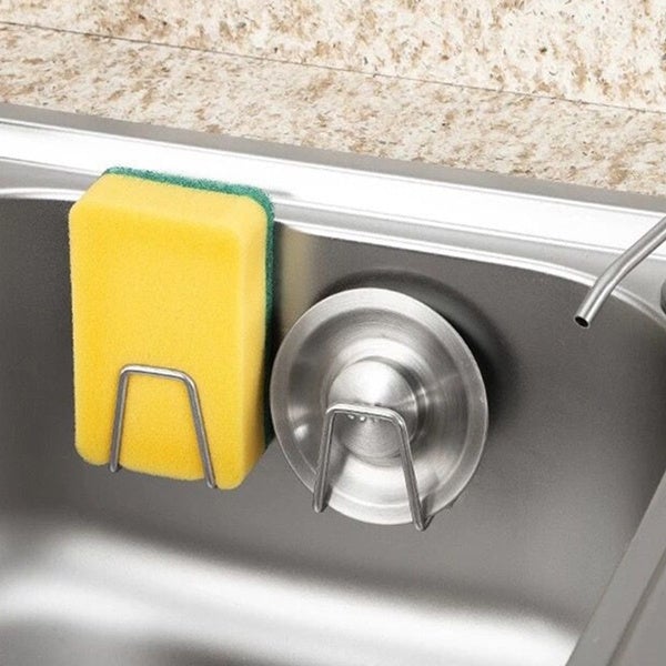 Frendorf | 2er-Pack: Küchen Edelstahl Spüle Schwamm Halter