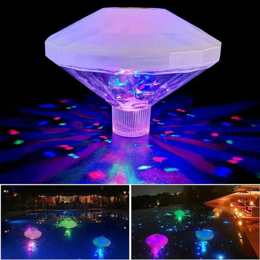 Frendorf | 2er-Pack: LED Farbwechselnde Schwimmende Poollichter mit 8 Beleuchtungsmodi