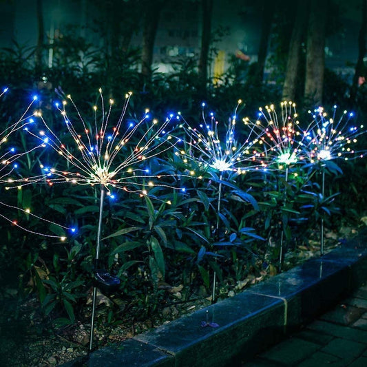 Frendorf | 2er-Pack: LED Solar Feuerwerk Gartenlicht