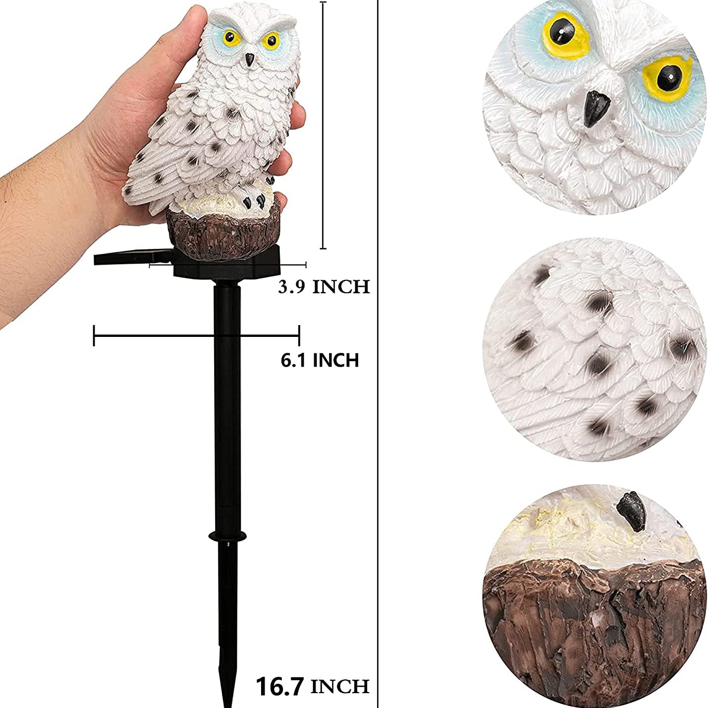 Frendorf | 2-Pack: LUMN8 Eule Figur Solar LED Lichter