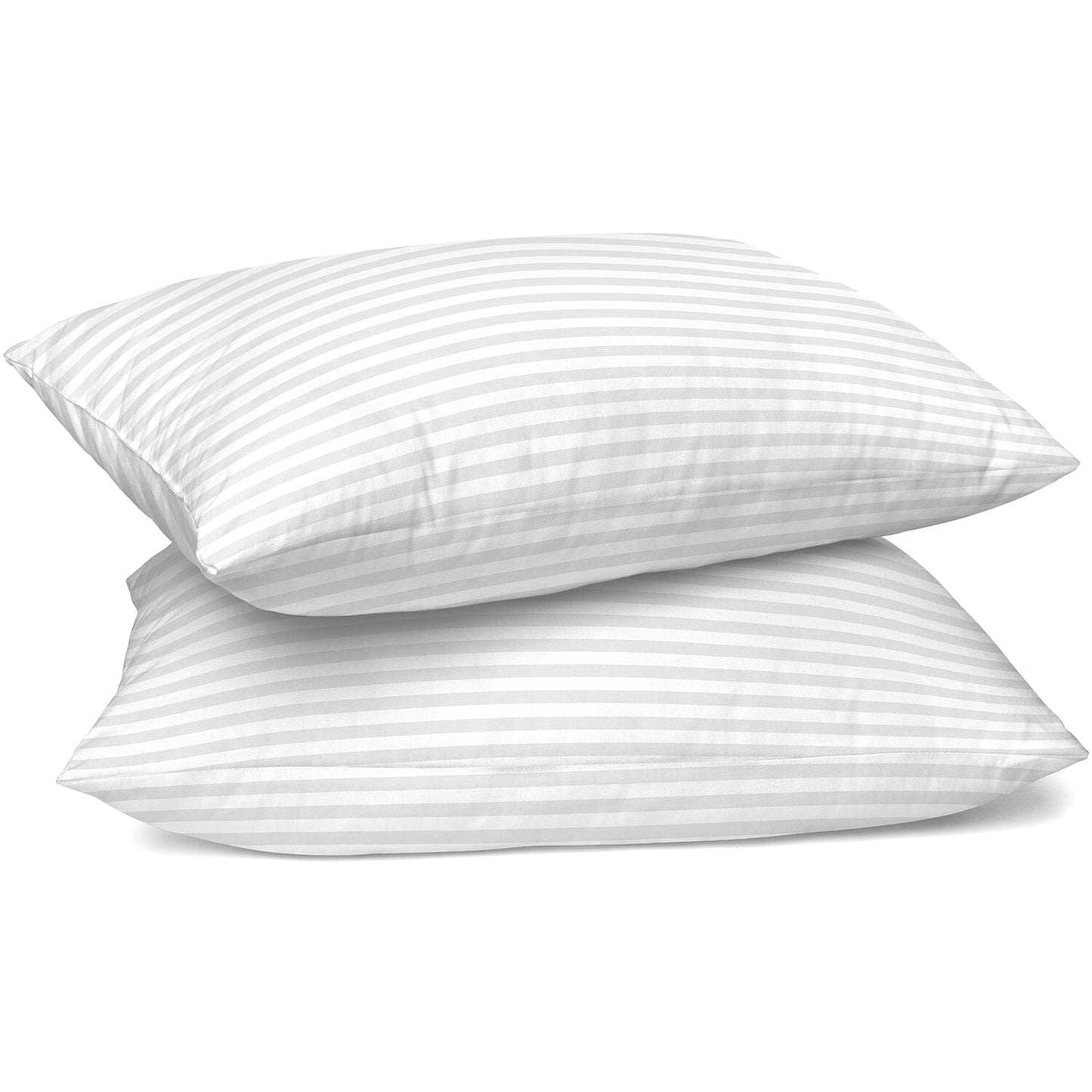 Frendorf | 2-Pack: Lux Decor Kollektion Baumwolle Streifen Kissen Plüsch Bettkissen Set