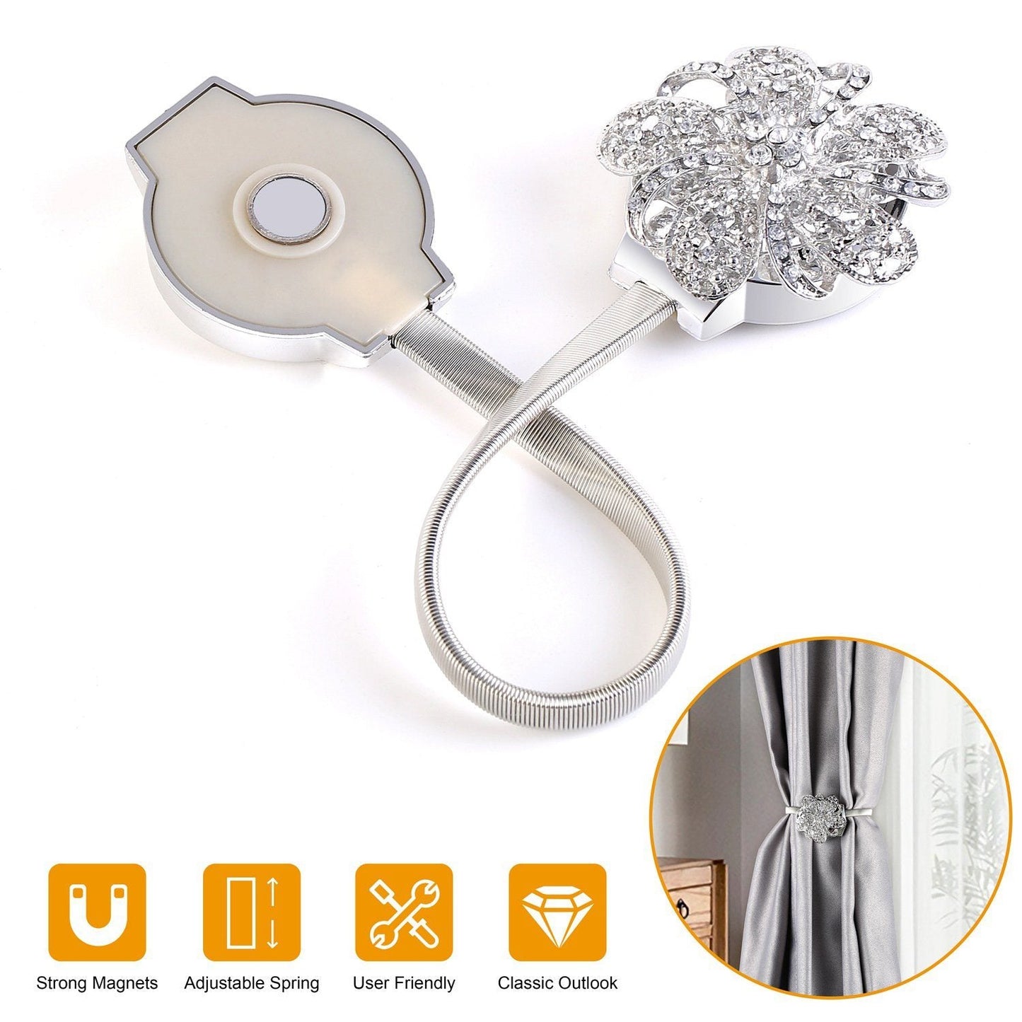 Frendorf | 2er-Pack: Magnetische Vorhangbänder