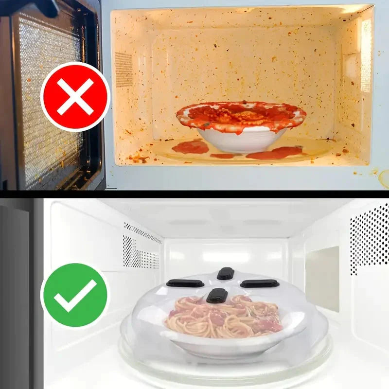 Frendorf | 2-Pack: Magnetische Mikrowellenabdeckung, BPA-frei Anti-Spritzschutz mit Dampfauslässen