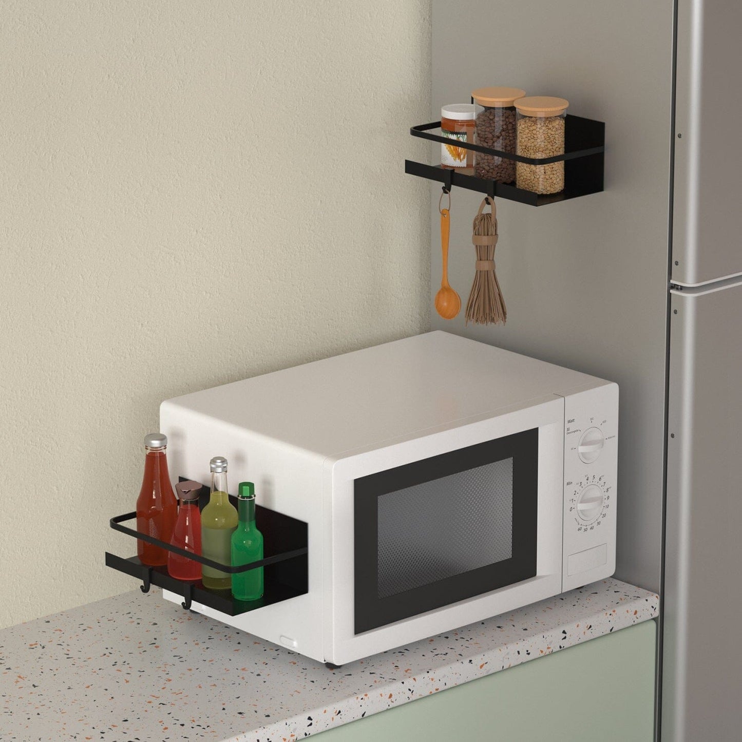 Frendorf | 2er-Pack: Magnetischer Gewürzhalter Rack Organizer