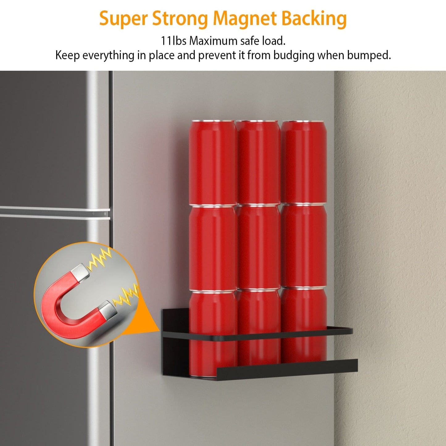 Frendorf | 2er-Pack: Magnetischer Gewürzhalter Rack Organizer