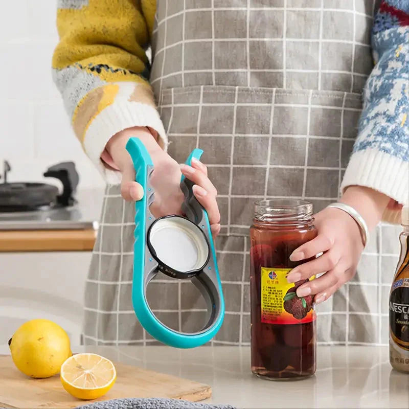 Frendorf | 2er-Pack: Multifunktionaler 4-in-1 Glasöffner für arthritische Hände und Senioren