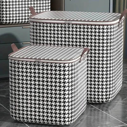 Frendorf | 2-Pack: Quilt Aufbewahrungstasche Organizer Vliesstoff Staubdicht Faltbare Kleiderschrank Platzsparende Tasche