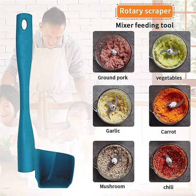 Frendorf | 2er-Pack: Rotary Scraper Rotierender Spatel Portionierer Lebensmittelverarbeiter