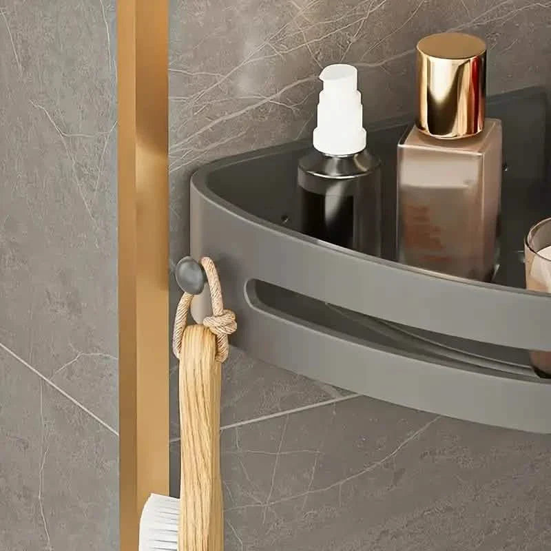 Frendorf | 2-Tier: Rostfreier Eck-Dusch-Caddy, Kleber Wandmontierte Duschregale ohne Bohren