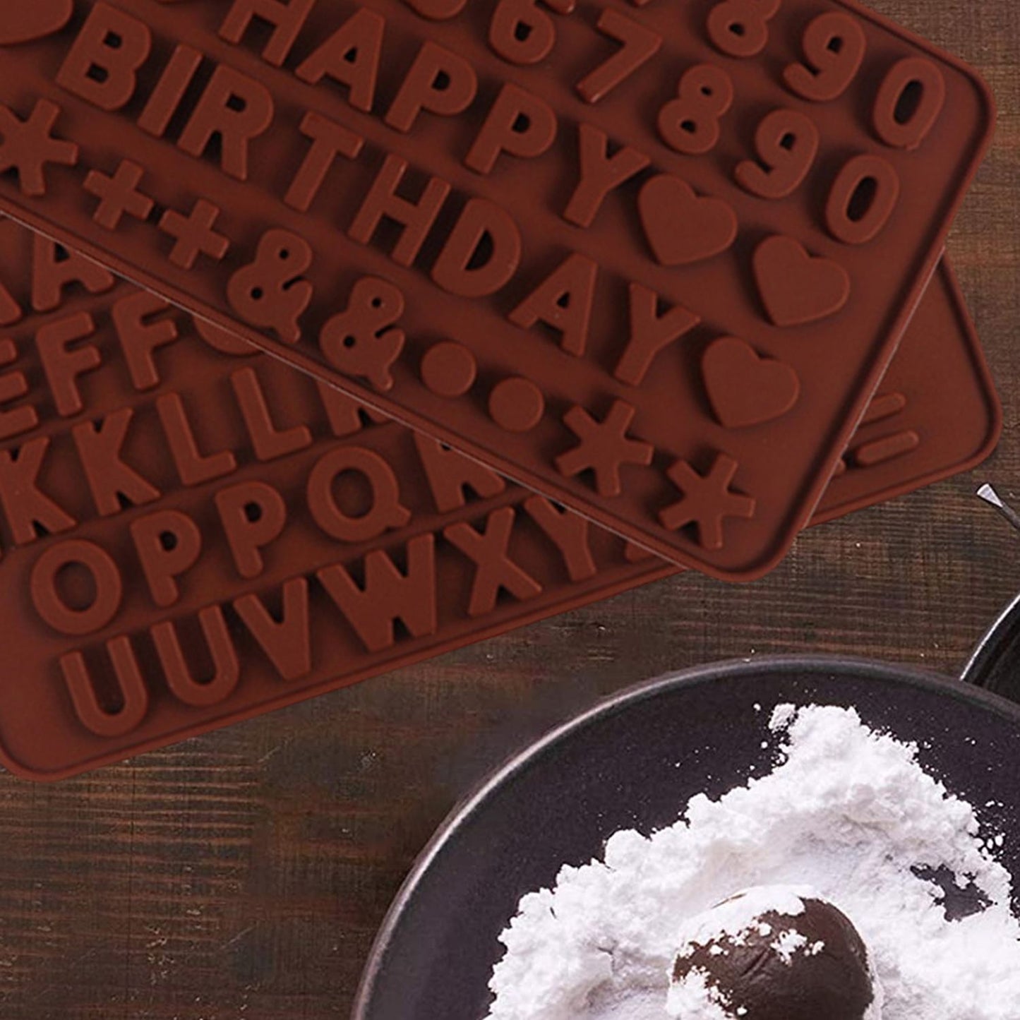 Frendorf | 2er-Pack: Silikon Schokoladen Eis Dekoration Tray