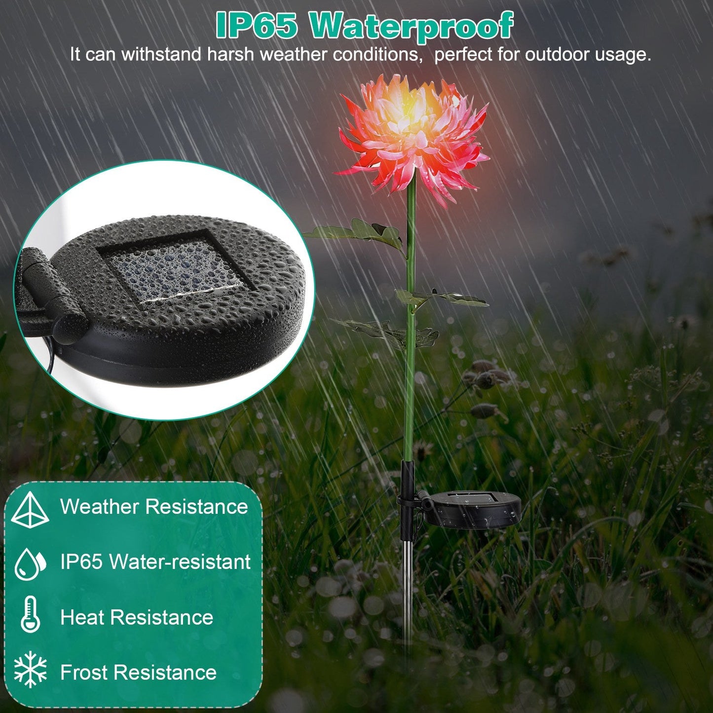 Frendorf | 2-Pack: Solar LED Chrysanthemenlichter