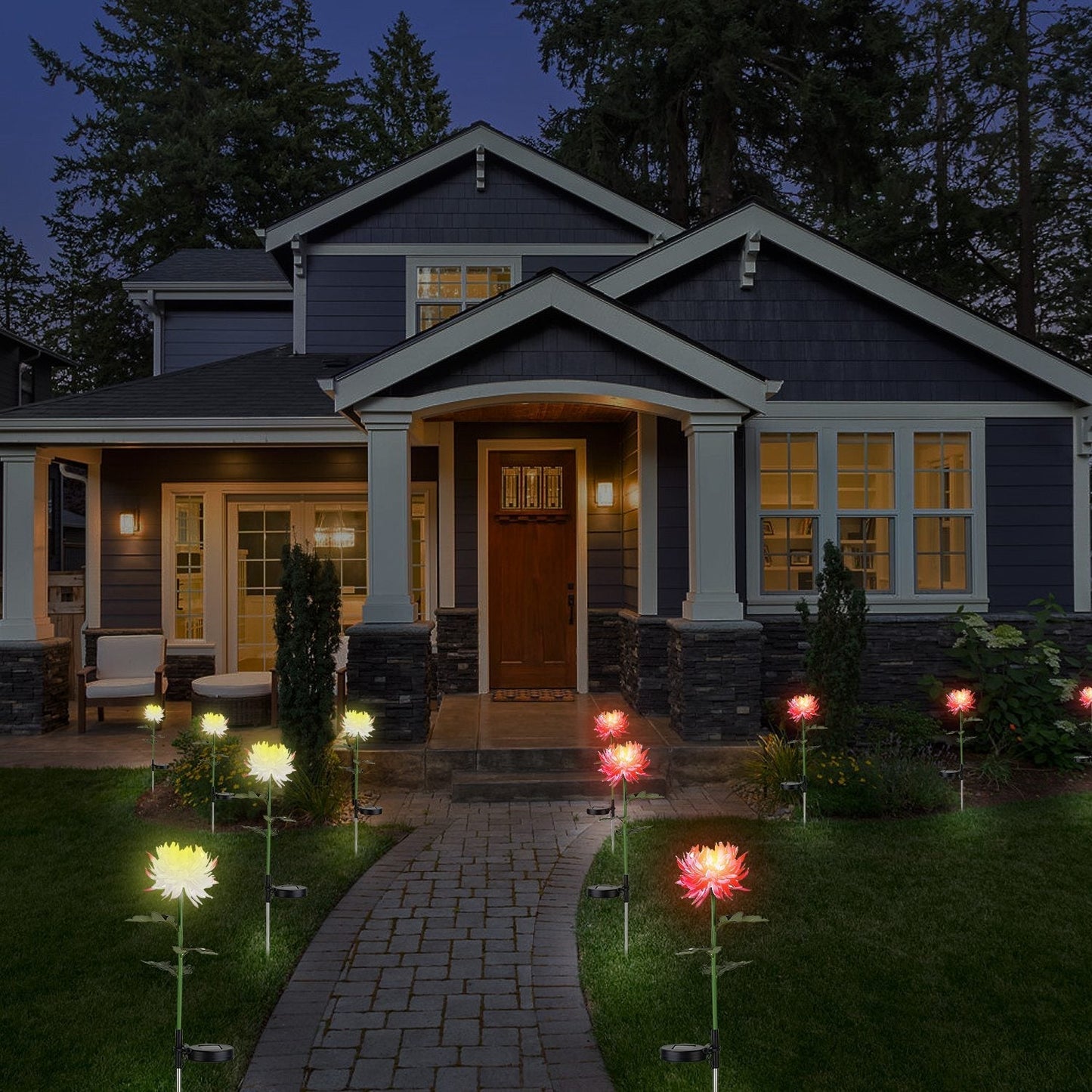 Frendorf | 2-Pack: Solar LED Chrysanthemenlichter
