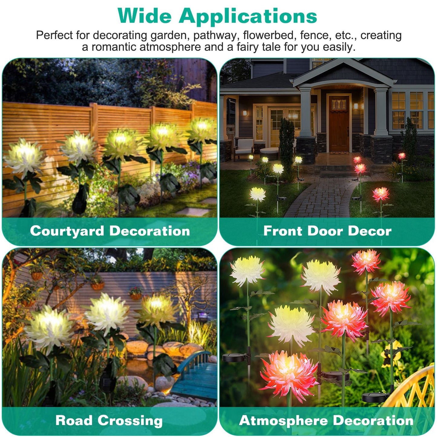 Frendorf | 2-Pack: Solar LED Chrysanthemenlichter