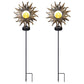 Frendorf | 2er-Pack: Solarbetriebene Glas-Globus-Stehlampe