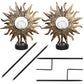 Frendorf | 2er-Pack: Solarbetriebene Glas-Globus-Stehlampe