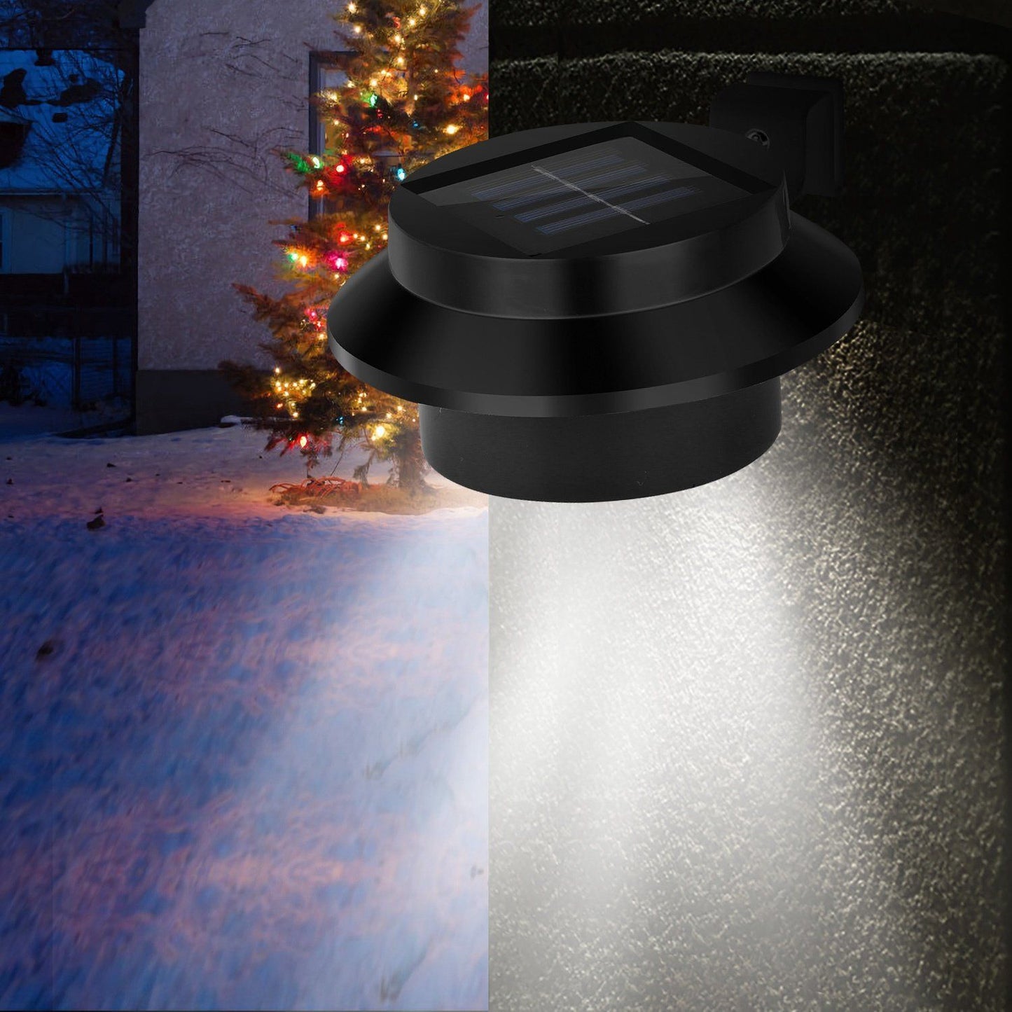 Frendorf | 2er-Pack: Solarbetriebene Dachrinnenlichter