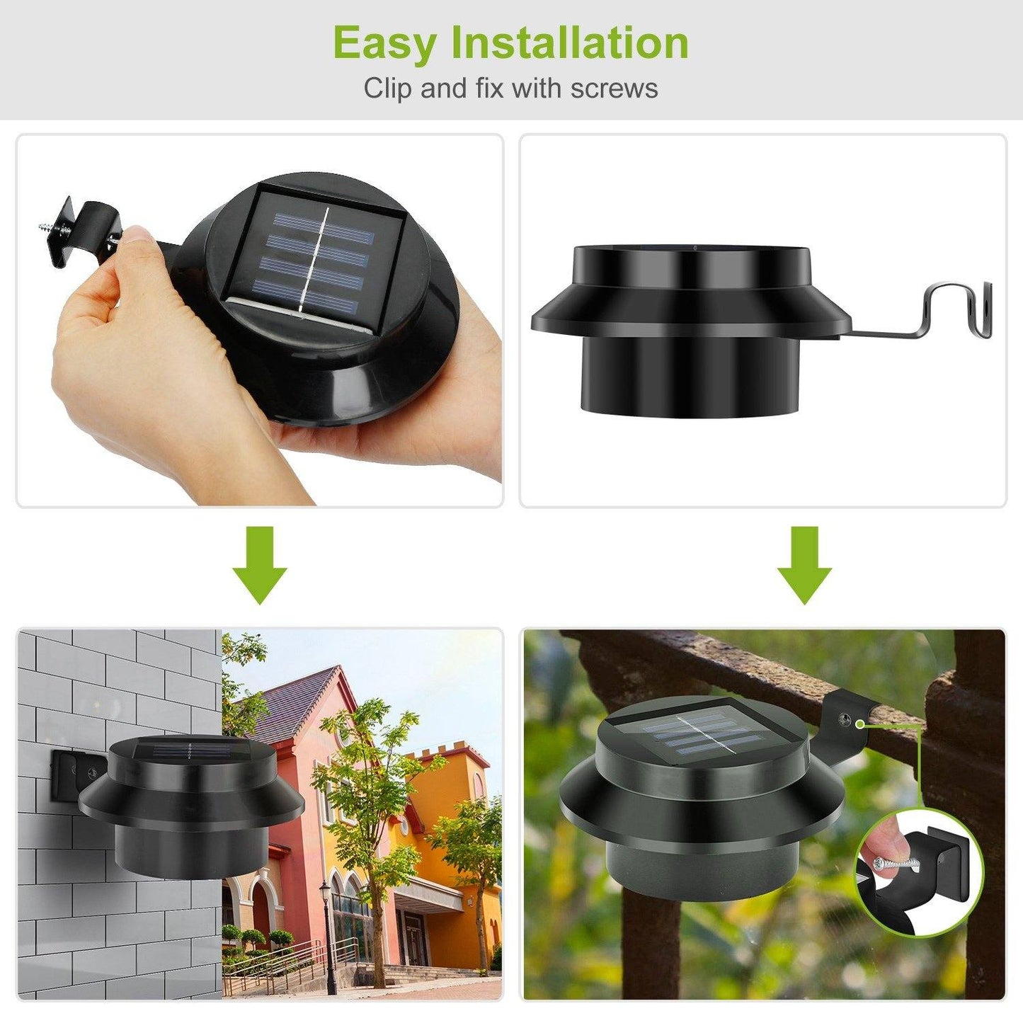 Frendorf | 2er-Pack: Solarbetriebene Dachrinnenlichter