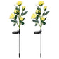 Frendorf | 2-Pack: Solarbetriebene Rosenblume LED Dekorationslampe