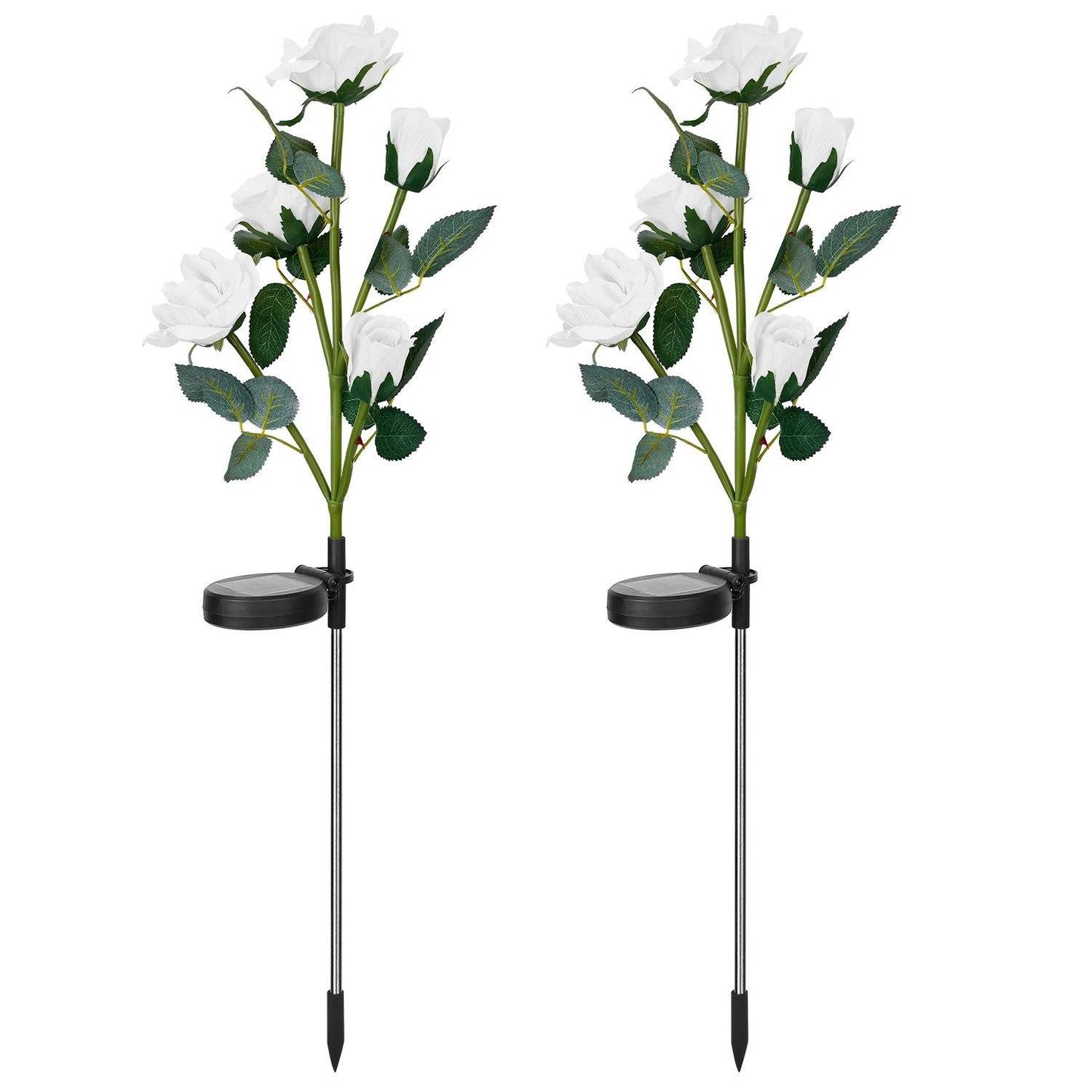 Frendorf | 2-Pack: Solarbetriebene Rosenblume LED Dekorationslampe