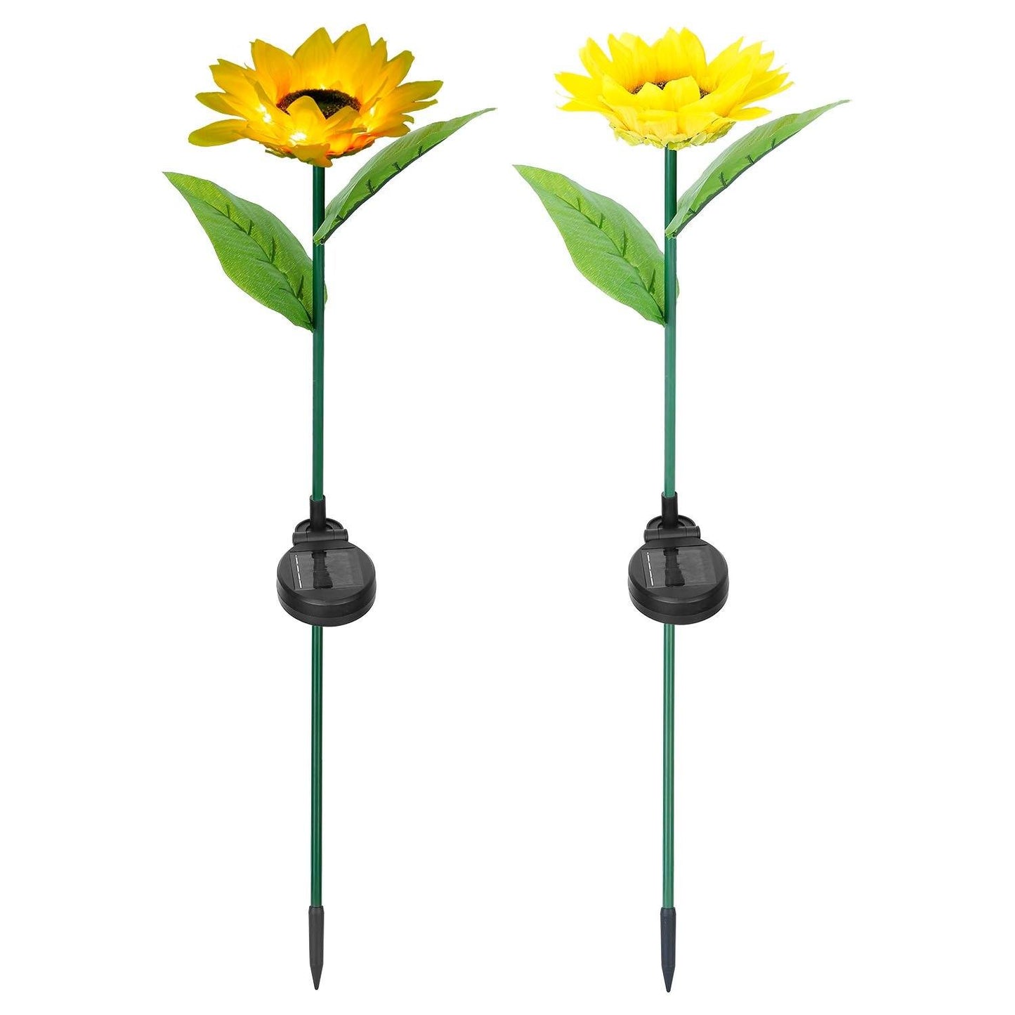 Frendorf | 2er-Pack: Solarbetriebene Sonnenblumenlichter LED Dekorative Stehlampe