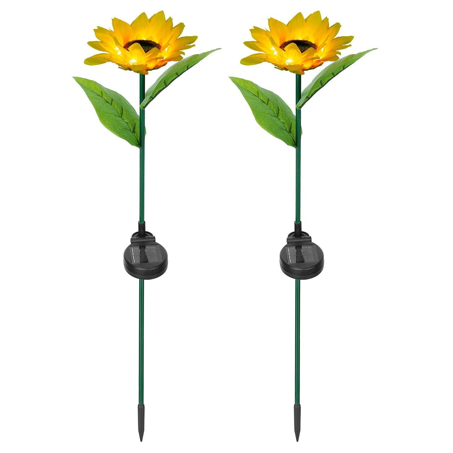 Frendorf | 2er-Pack: Solarbetriebene Sonnenblumenlichter LED Dekorative Stehlampe