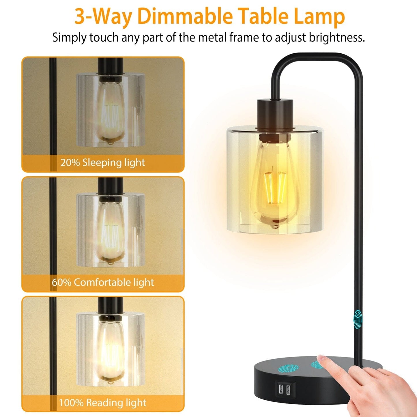 Frendorf | 2-Pack: Touch Control Tischlampe