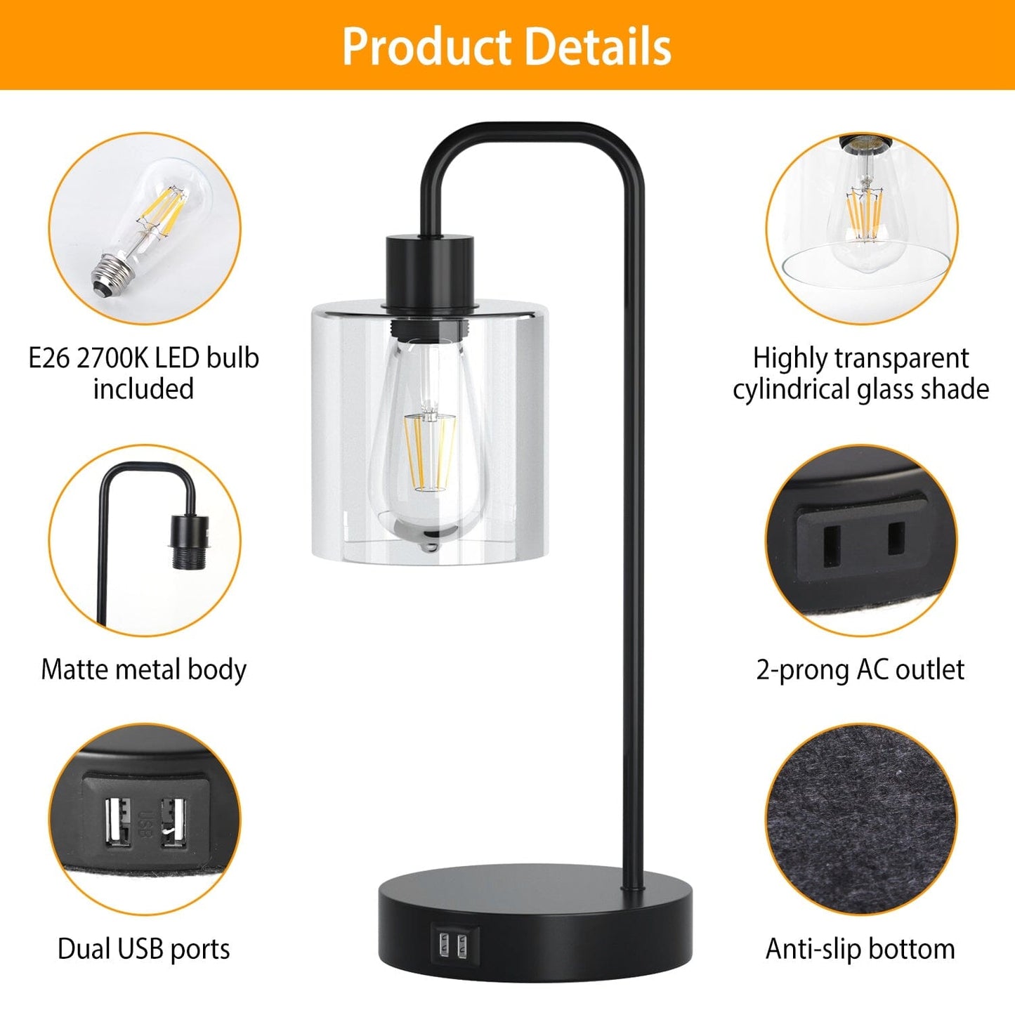 Frendorf | 2-Pack: Touch Control Tischlampe