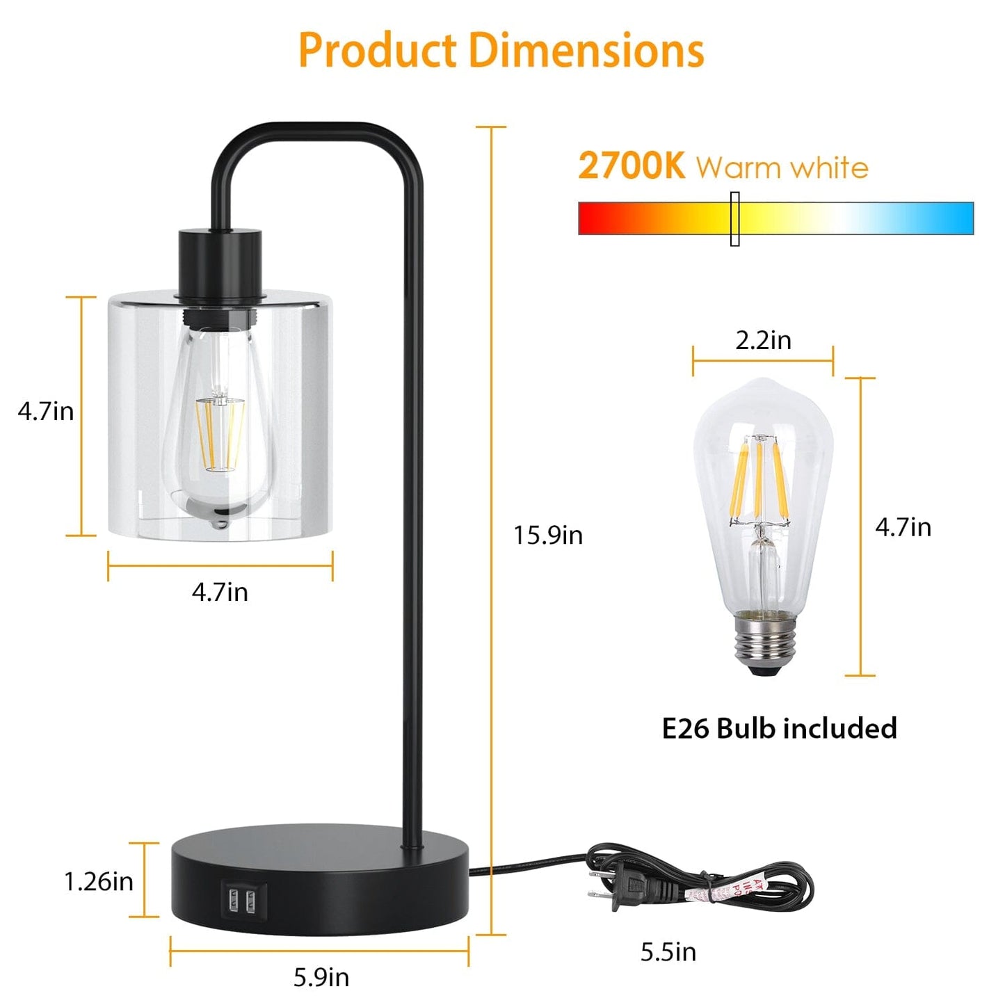 Frendorf | 2-Pack: Touch Control Tischlampe