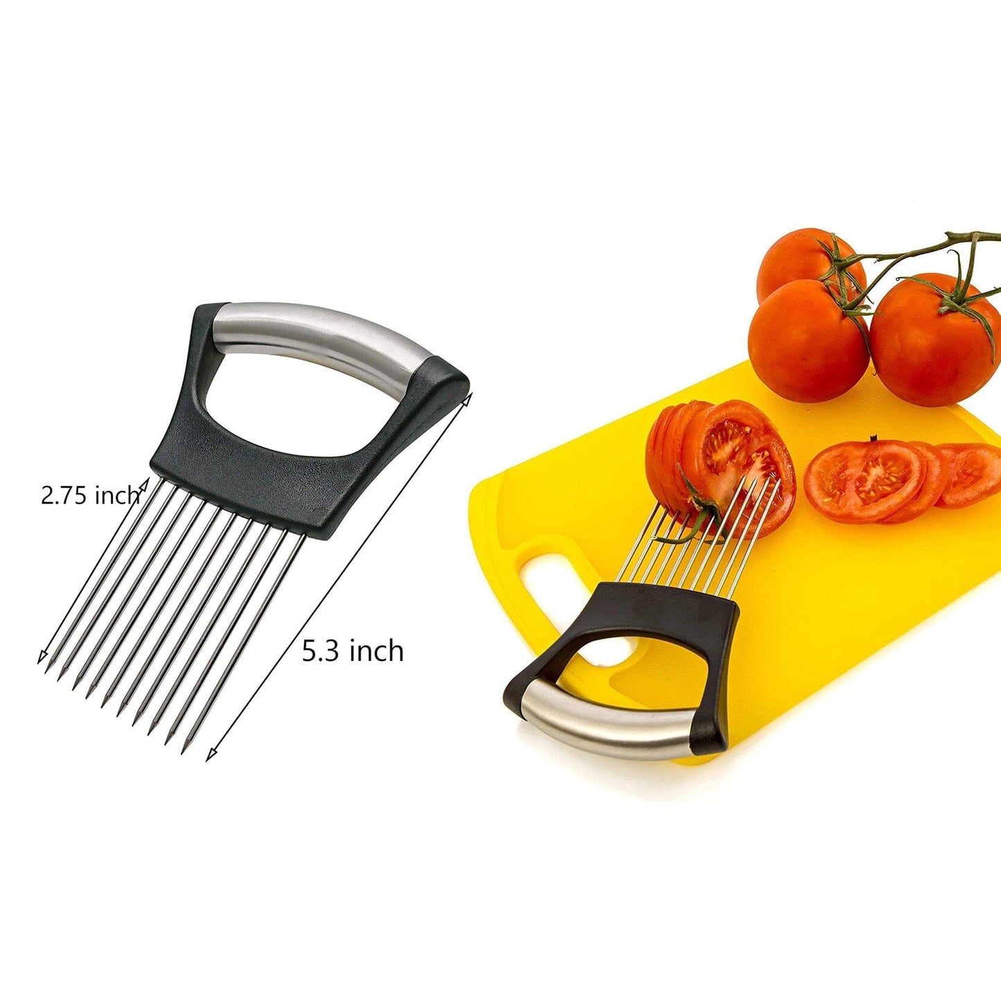 Frendorf | 2-Pack: Ultra Scharfer Messerschärfer und Edelstahl Gemüse- und Fleischschneider Halter