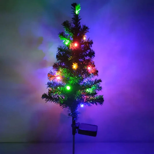 Frendorf | 2er-Pack: Wasserdichte Solar-Weihnachtsbaum-LED-Leuchte