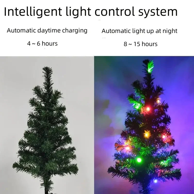 Frendorf | 2er-Pack: Wasserdichte Solar-Weihnachtsbaum-LED-Leuchte