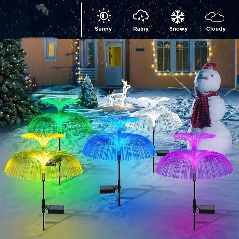 Frendorf | 2-Pack: Wasserdichtes Solar-Quallen-Fasern-Optiklicht