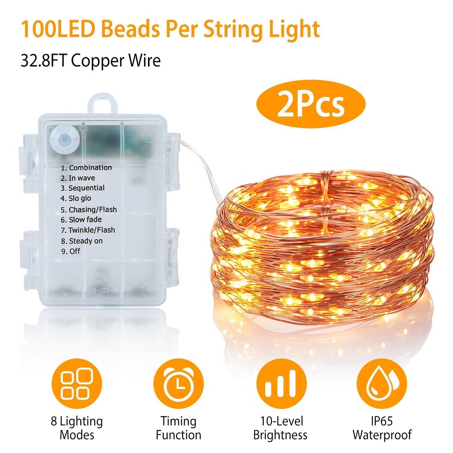 Frendorf | 2-teil: 100LED Perlen Lichterkette