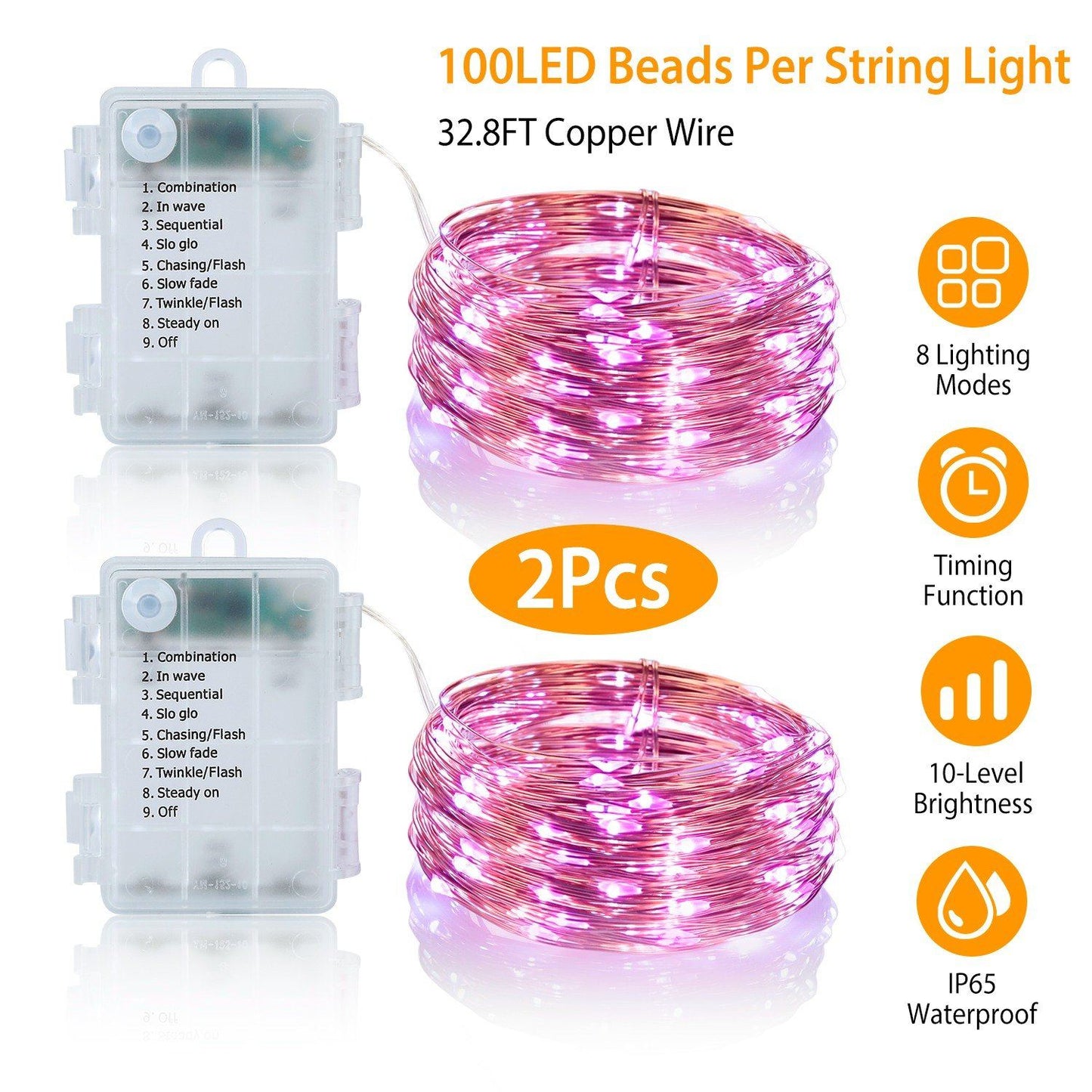 Frendorf | 2-teil: 100LED Perlen Lichterkette
