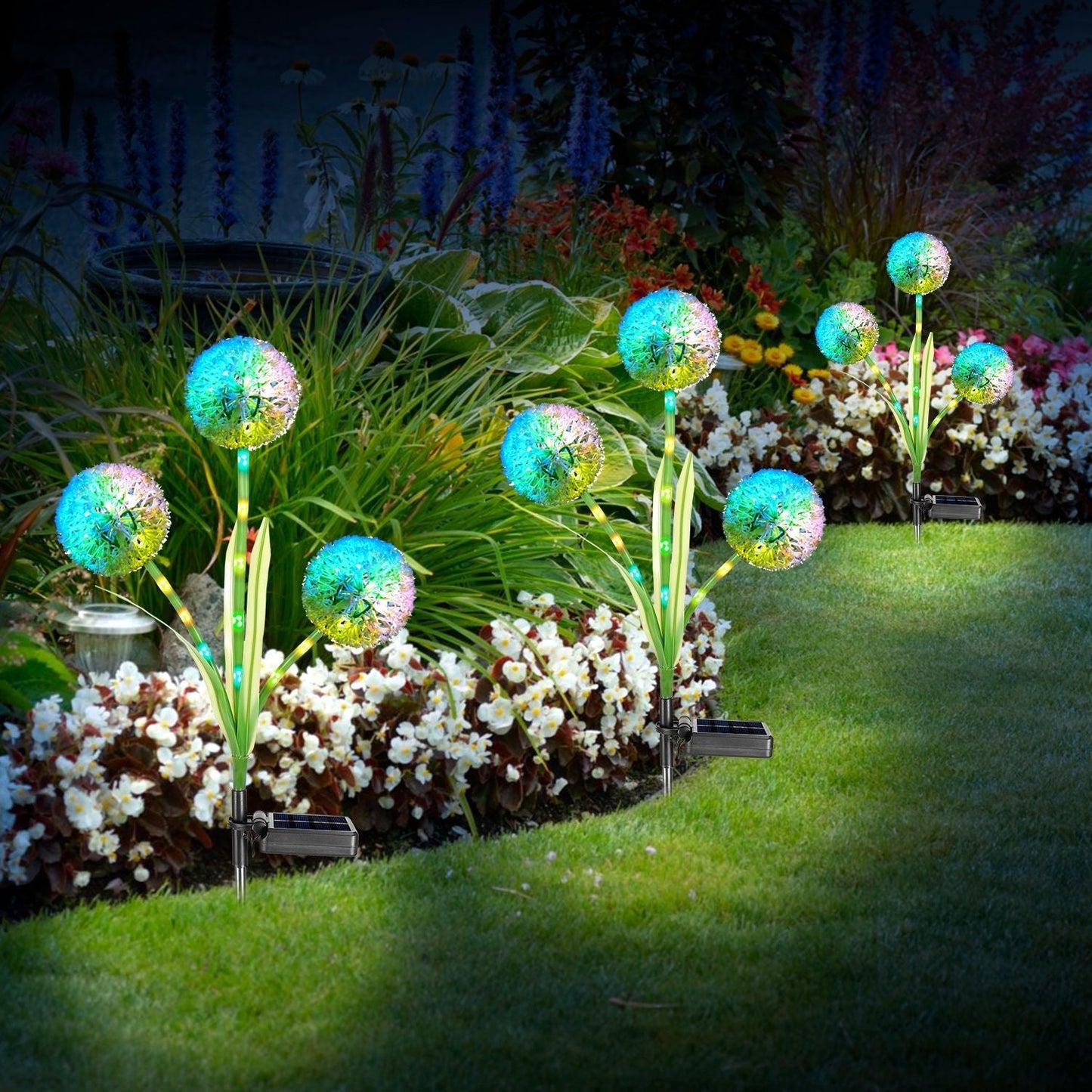 Frendorf | 2-Teilig: 36 LED Löwenzahn Solarlichter