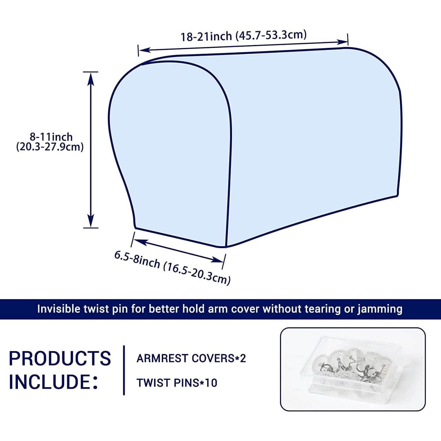 Frendorf | 2-teilige: Jacquard Sofa Armlehne Abdeckung