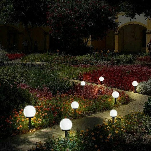 Frendorf | 2-Teilig: LED Außen Globe Angetrieben Gartenlicht