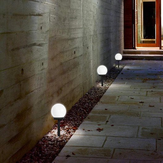 Frendorf | 2-Teilig: LED Außen Globe Angetrieben Gartenlicht