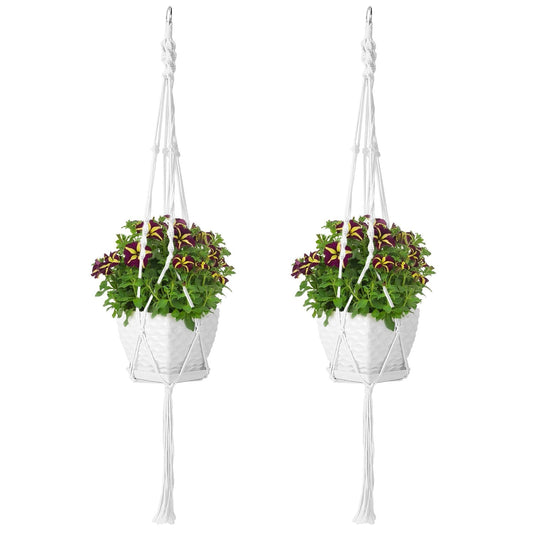 Frendorf | 2-Teilig: Pflanzenhänger Blumentopf Netz Tasche