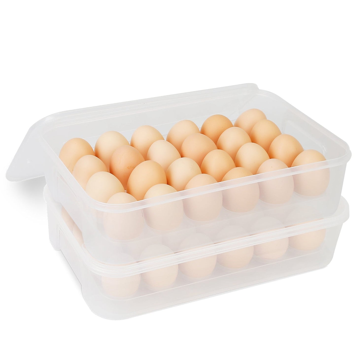 Frendorf | 2-Teilig: Plastik-Ei-Halter Stapelbare Eierlager-Box