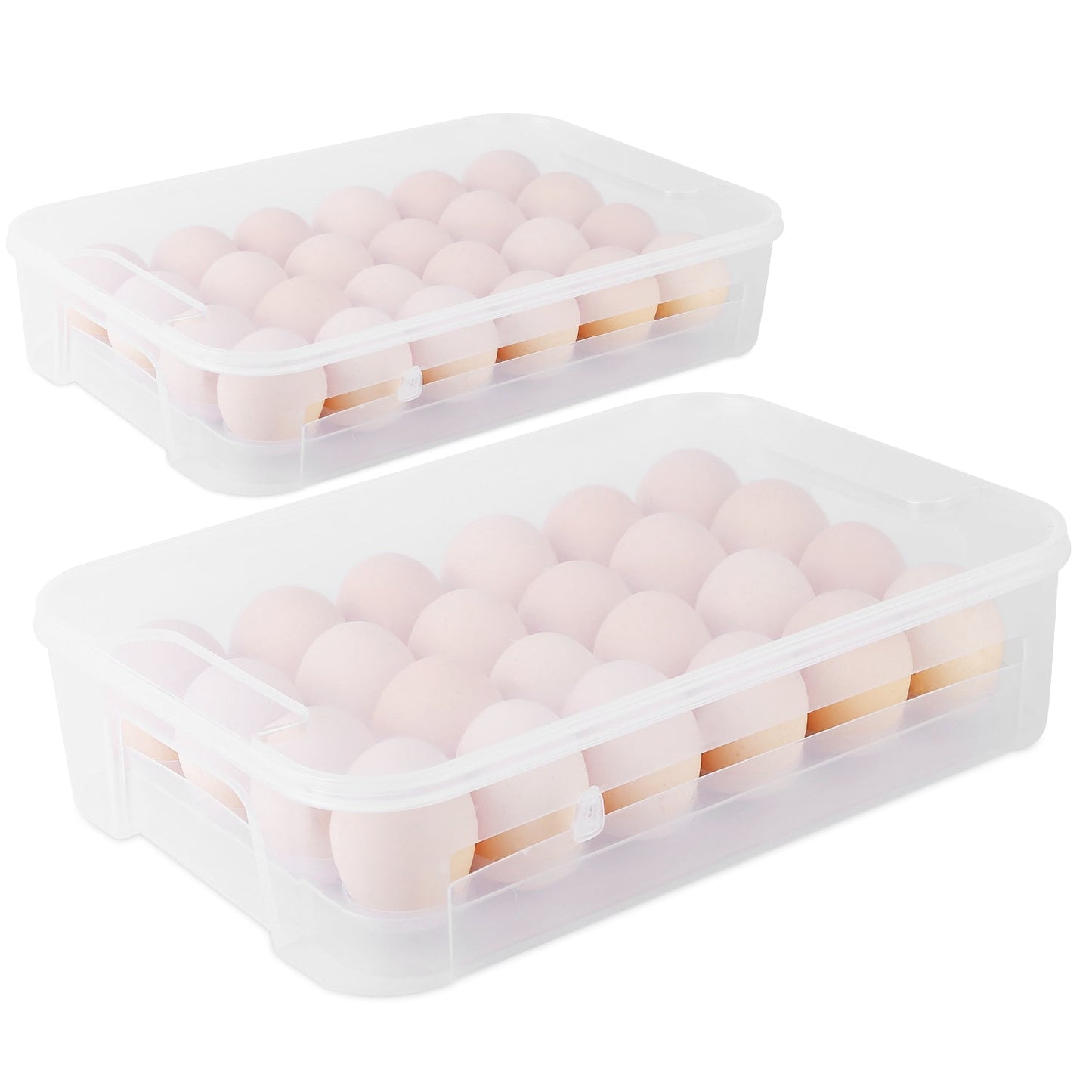 Frendorf | 2-Teilig: Plastik-Ei-Halter Stapelbare Eierlager-Box