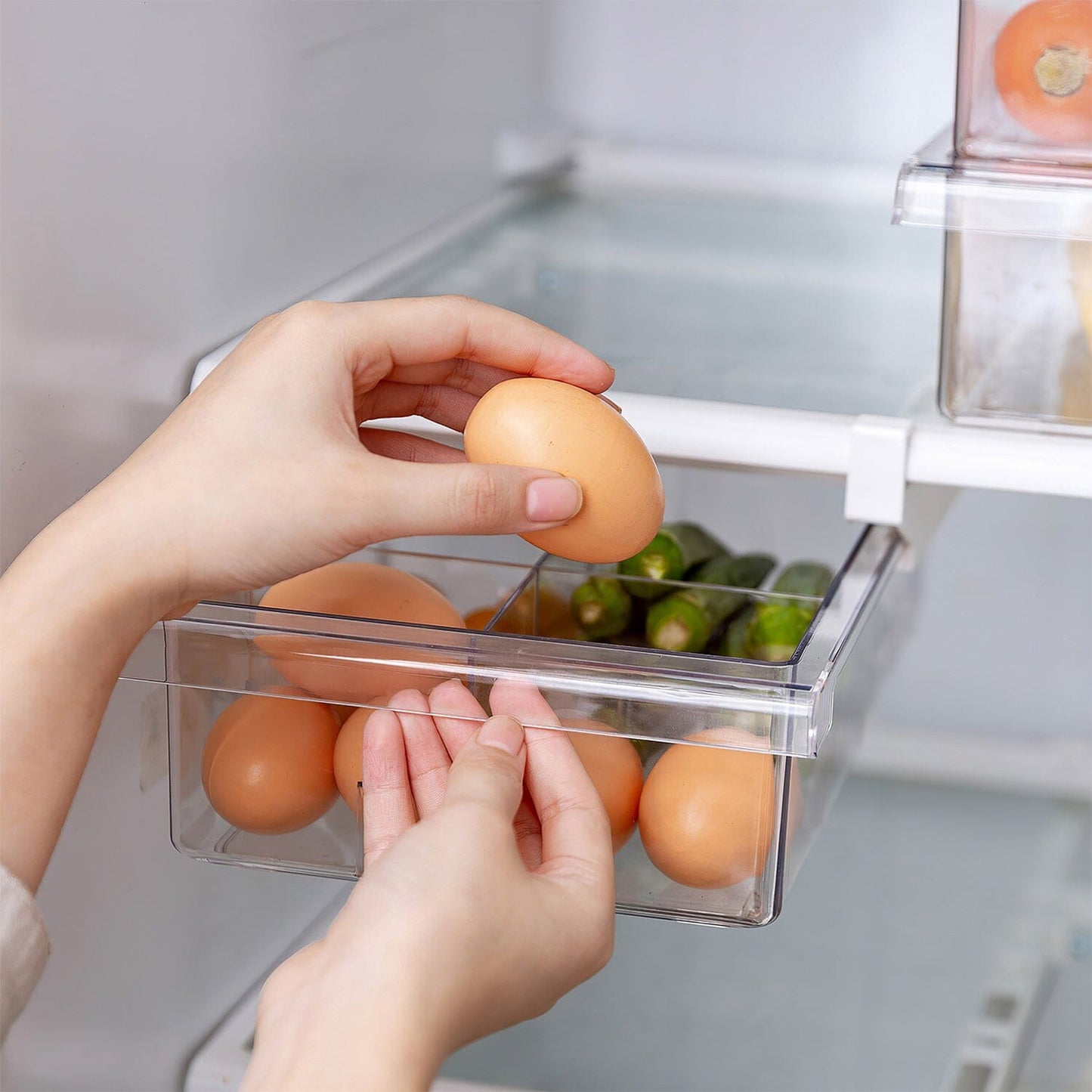 Frendorf | 2-Teilig: Kühlschrank Eierfach 36 Eier Kapazität Snap-On Hängende Aufbewahrungsplatte