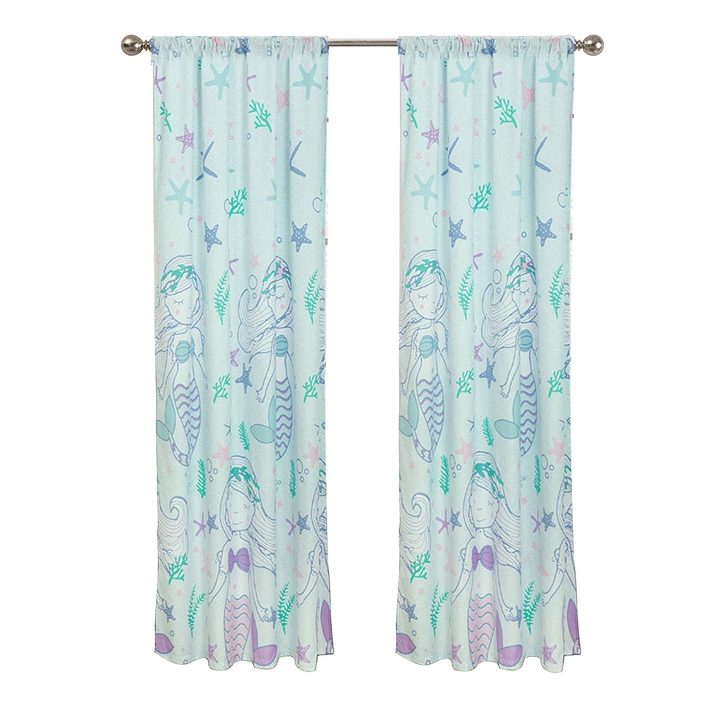 Frendorf | 2-Teiliges Set: Kidz Mix Mystical Mermaid Fensterpaneel Paar