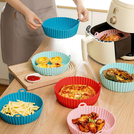 Frendorf | 2-teilige Set: wiederverwendbare Silikon Air Fryer Einsätze