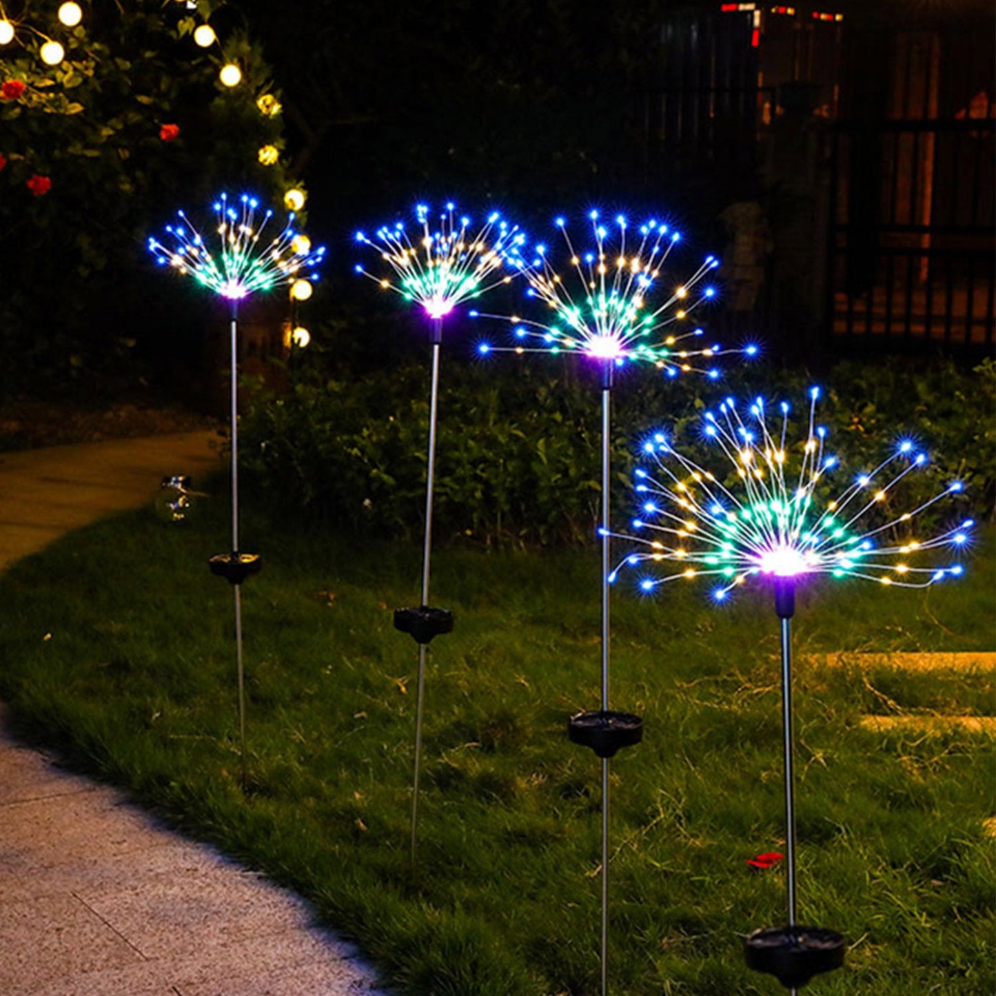 Frendorf | 2-Teilig: Solarbetriebene Sternenburst Gartenlichter