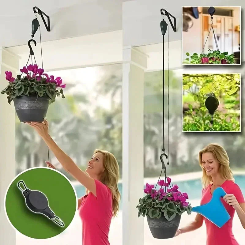 Frendorf | 2-Teilig: Teleskop-Lift-Haken für Gartenpflanzen