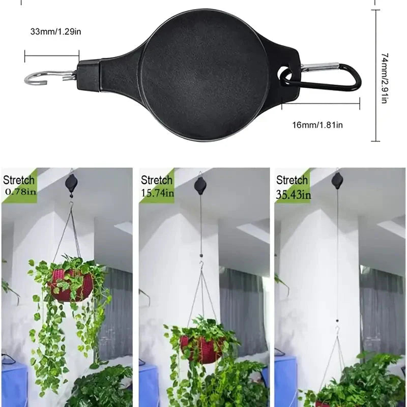 Frendorf | 2-Teilig: Teleskop-Lift-Haken für Gartenpflanzen