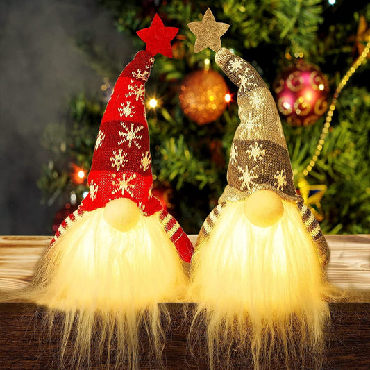 Frendorf | 2-teilig: 11" Beleuchteter Weihnachtsgnome Santa