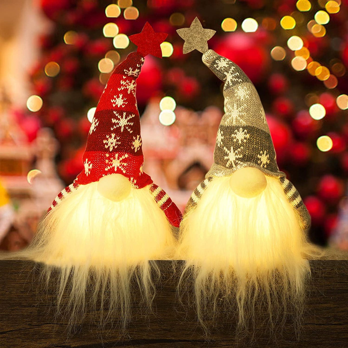 Frendorf | 2-teilig: 11" Beleuchteter Weihnachtsgnome Santa